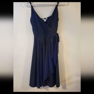 Navy Wrap-Style Women’s Dress
